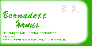 bernadett hanus business card